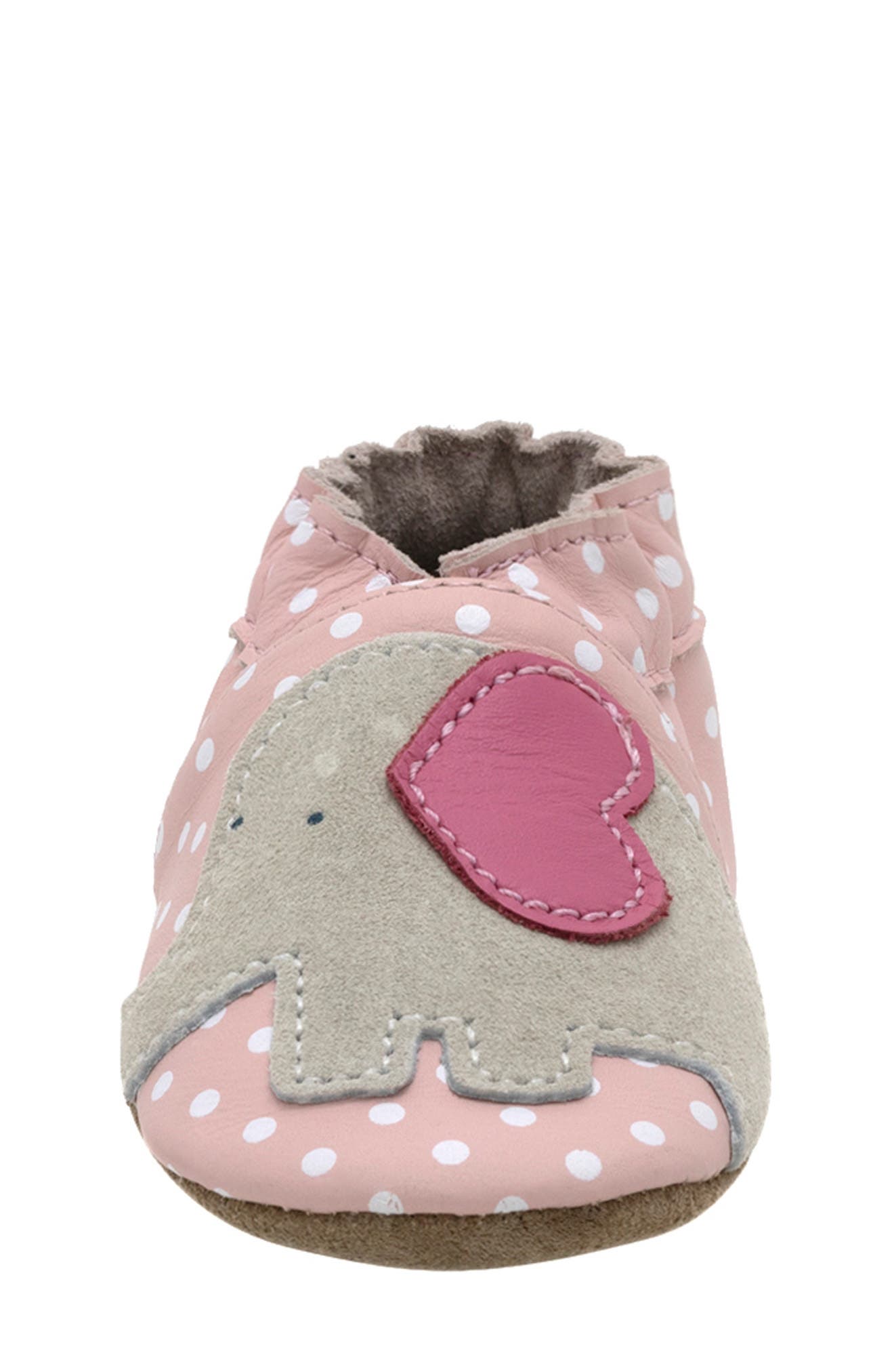 Robeez<sup>®</sup> Little Peanut Crib Shoe, Alternate, color, Pastel Pink