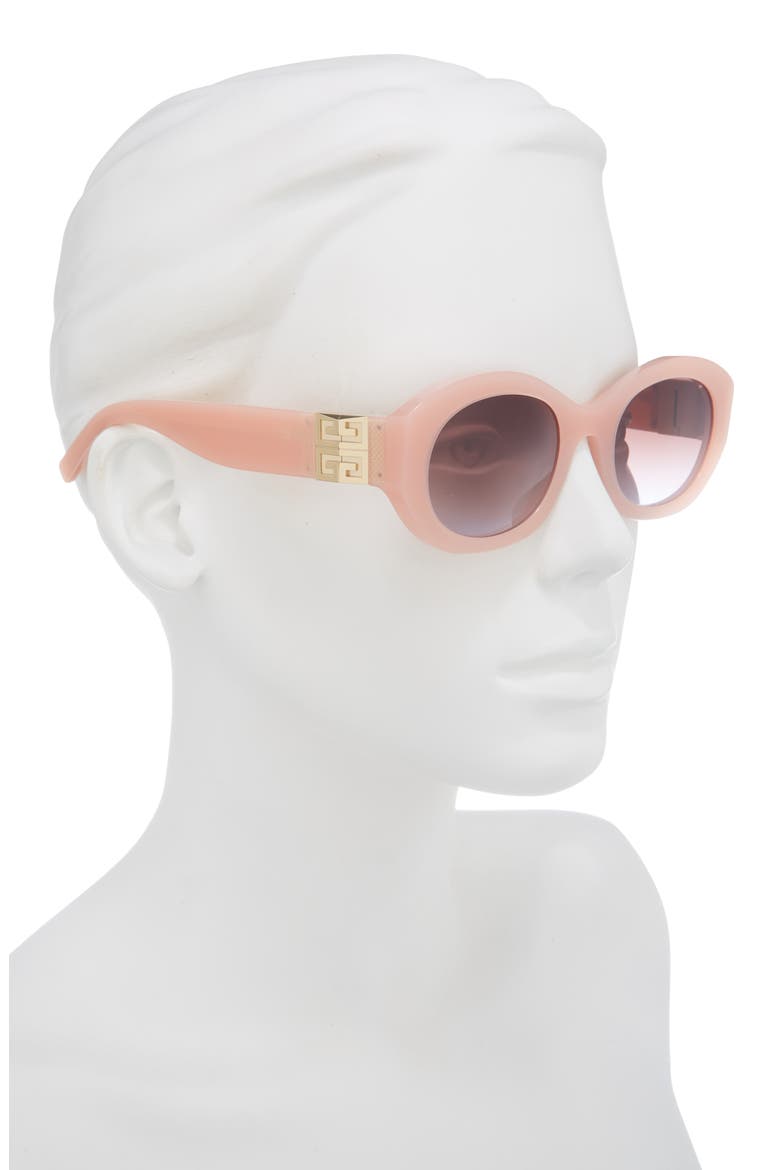 4G Oval Sunglasses, Alternate, color, MATTE PINK / GRADIENT BORDEAUX