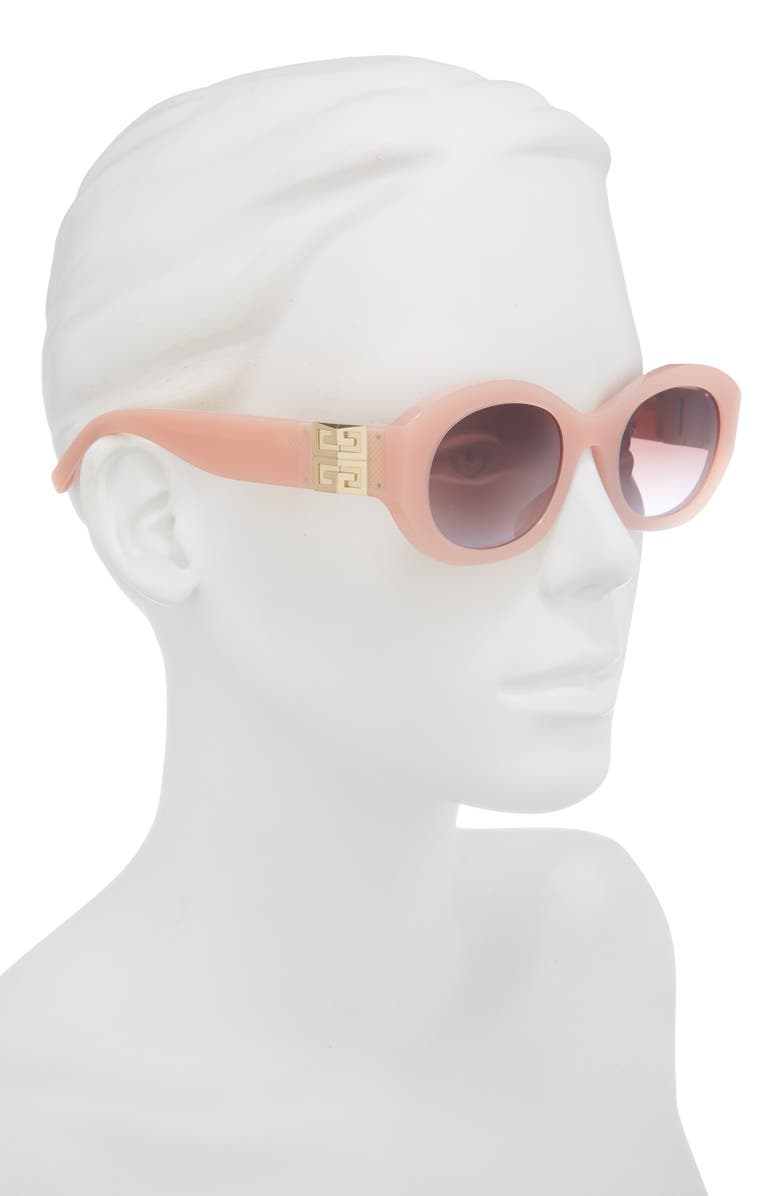 Givenchy 4G Oval Sunglasses, Alternate, color, Matte Pink / Gradient Bordeaux