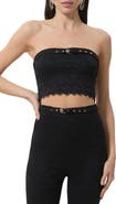 AFRM Remy Strapless Lace Crop Top