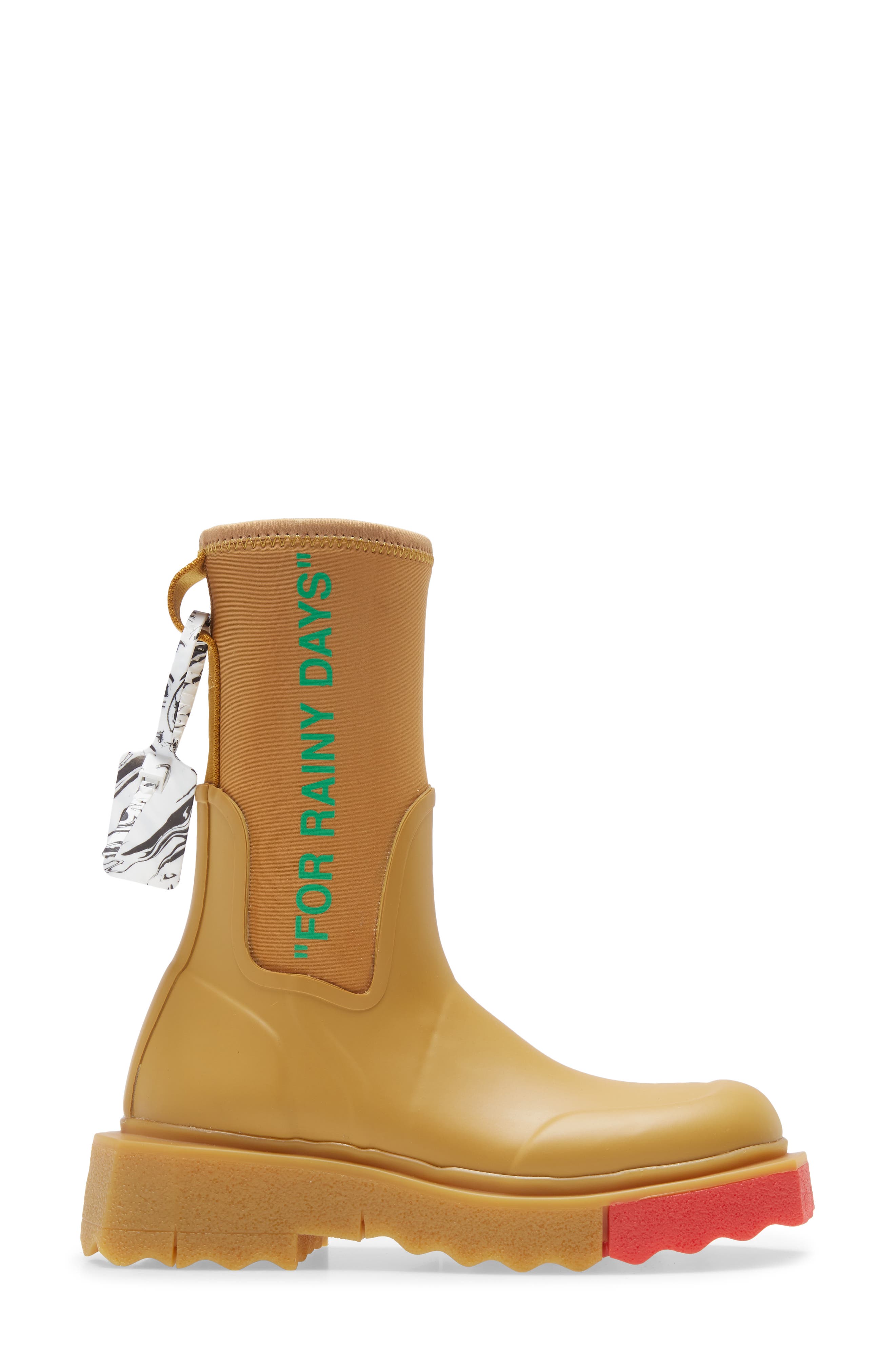 Off-White For Rainy Days Sponge Sole Waterproof Rain Boot, Alternate, color, 