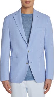 Jack Victor Morton Stripe Soft Construction Seersucker Sport Coat