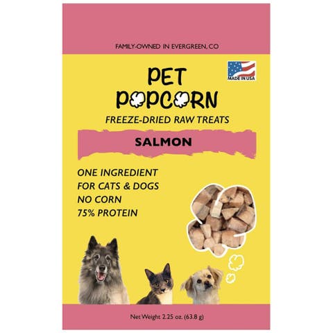 Freeze Dried Raw Treats, Salmon, 2.5oz Bag, Dog & Cat Snacks