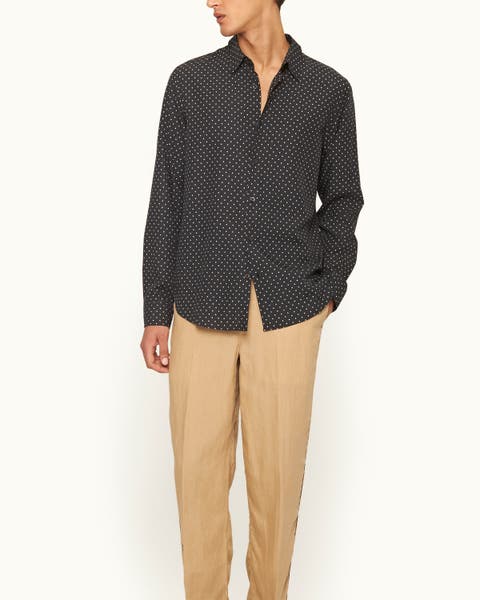 Giles Polka Dot Tailored-Fit Shirt