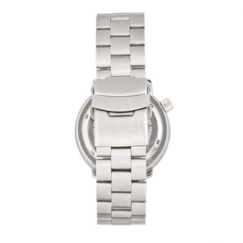 Morphic M74 Series Bracelet Watch W/magnified Date Display In Gunmetal/grey/brown