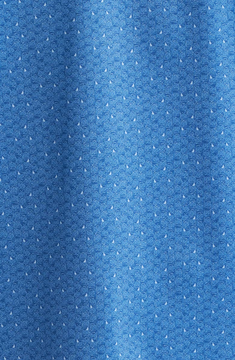 Peter Millar Negroni Geo Print Performance Jersey Polo, Alternate, color, Windsor Blue
