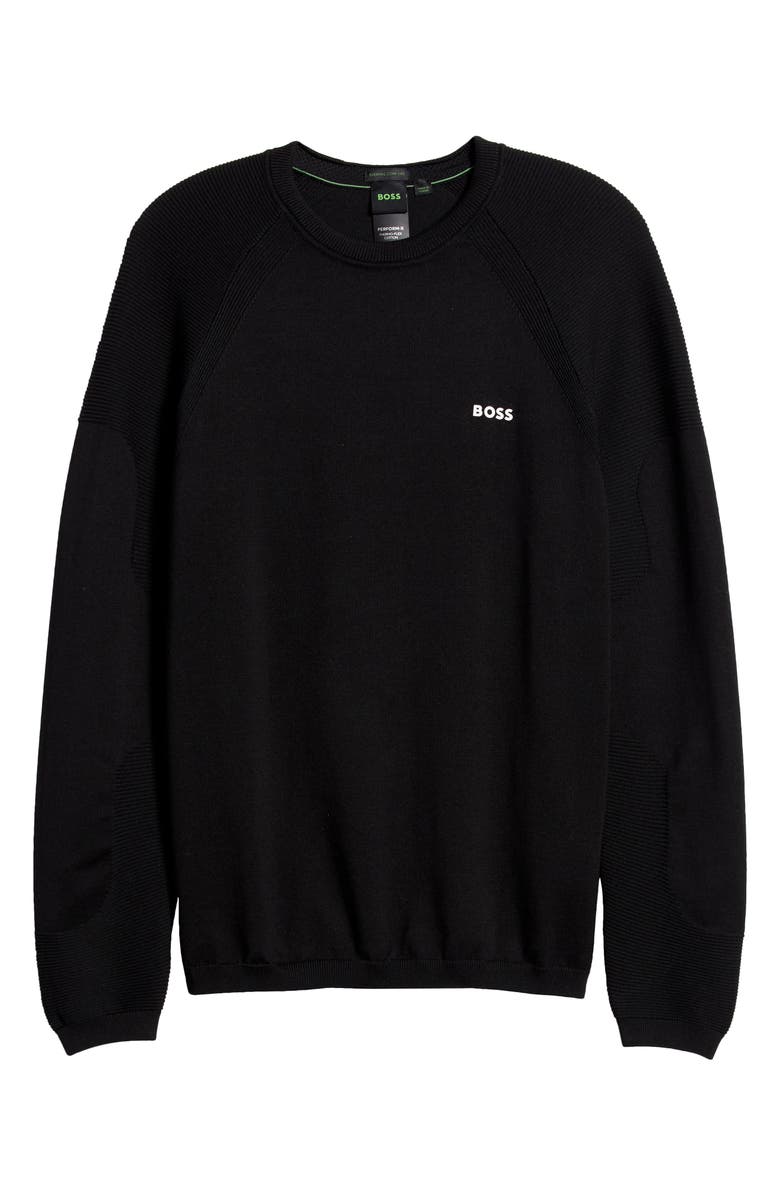 BOSS Perform-X Crewneck Sweater, Alternate, color, Black