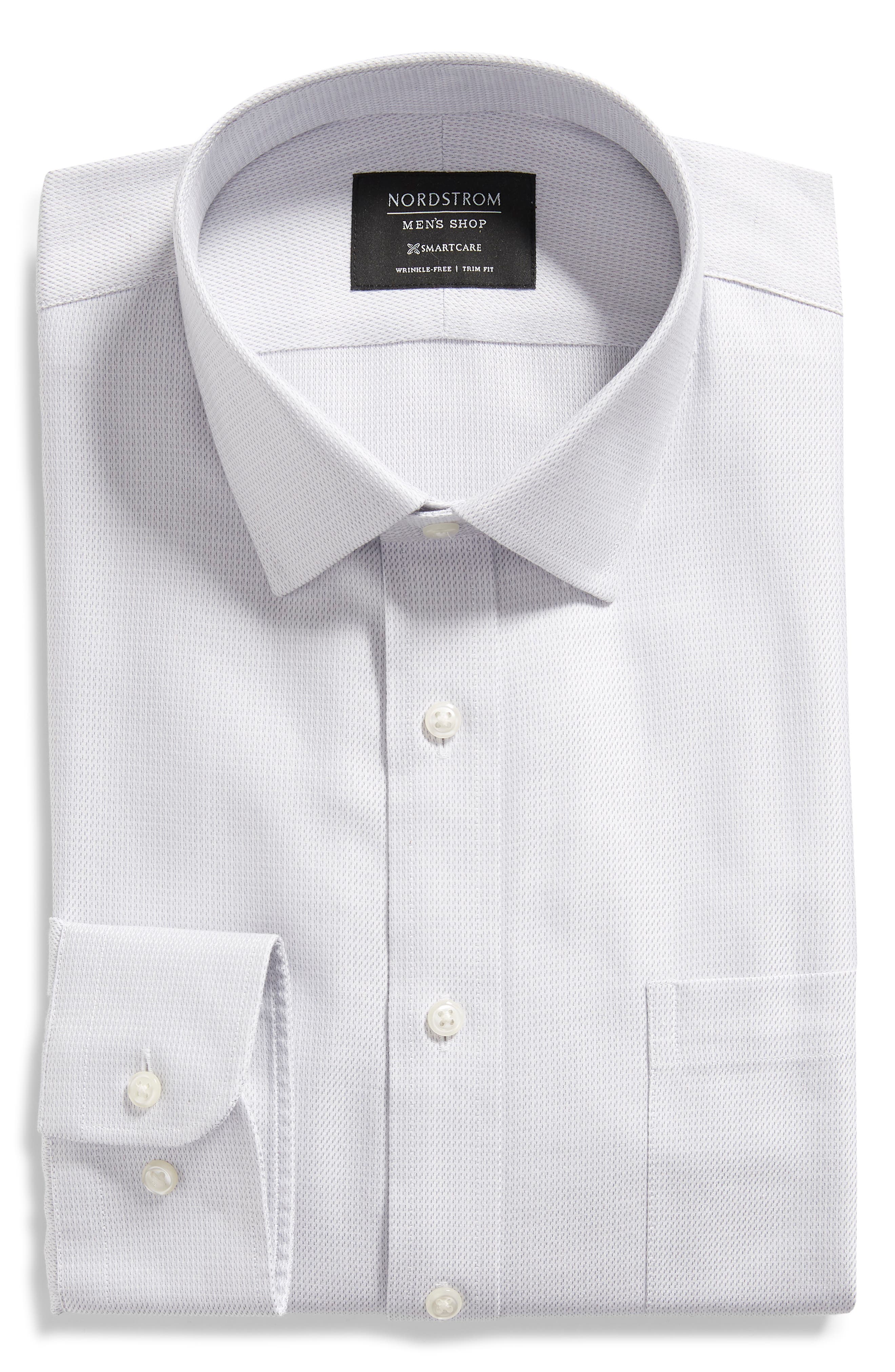 NORDSTROM MEN'S SHOP Smartcare™ Trim Fit Cotton Twill Dress Shirt (Men ...