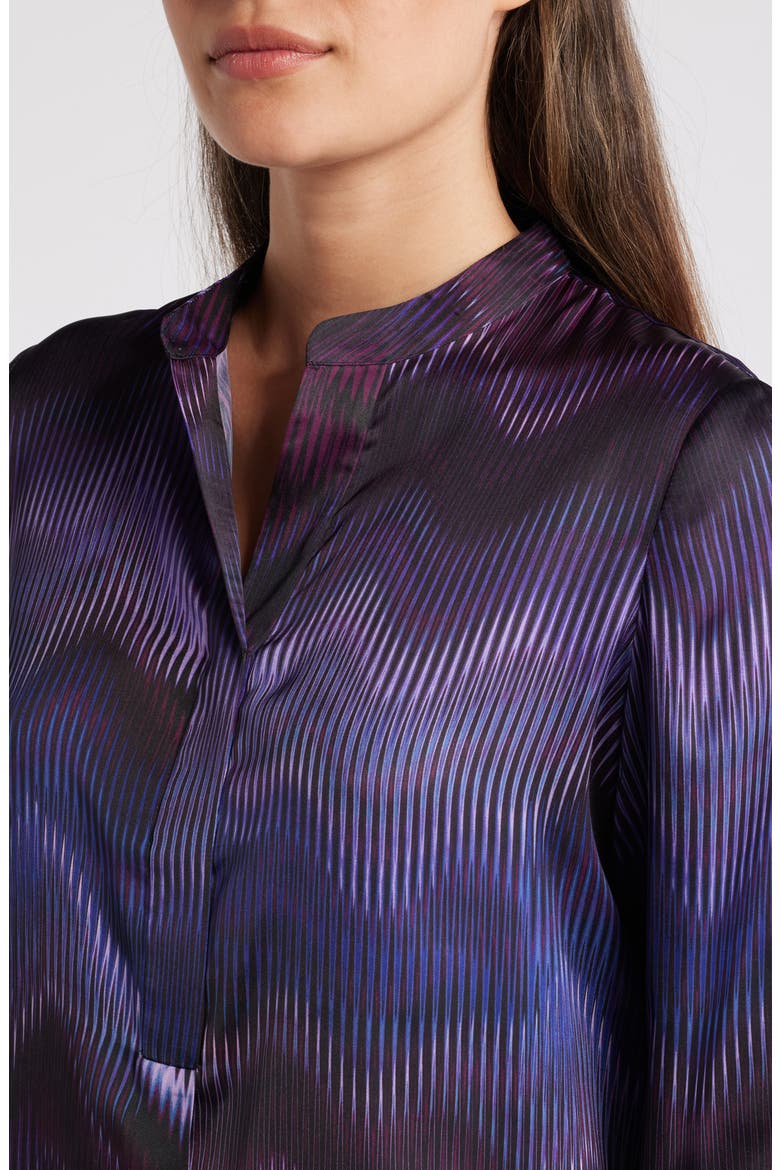 Abstract Print Tunic Top, Alternate, color, DEEP PLUM MULTI