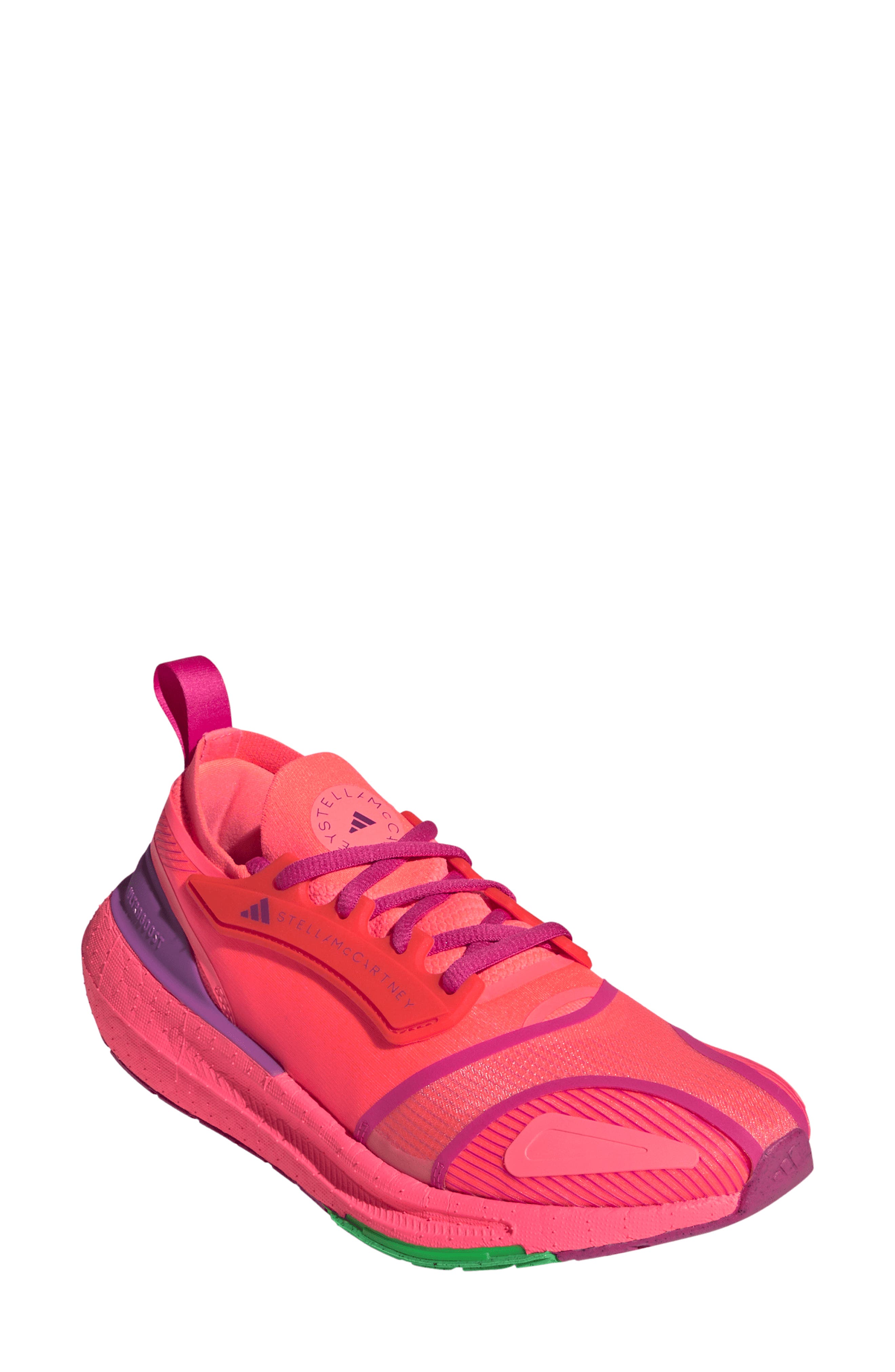 Ultraboost 23 Running Shoe, Main, color, TURBO/MAGENTA/SHOCK PURPLE