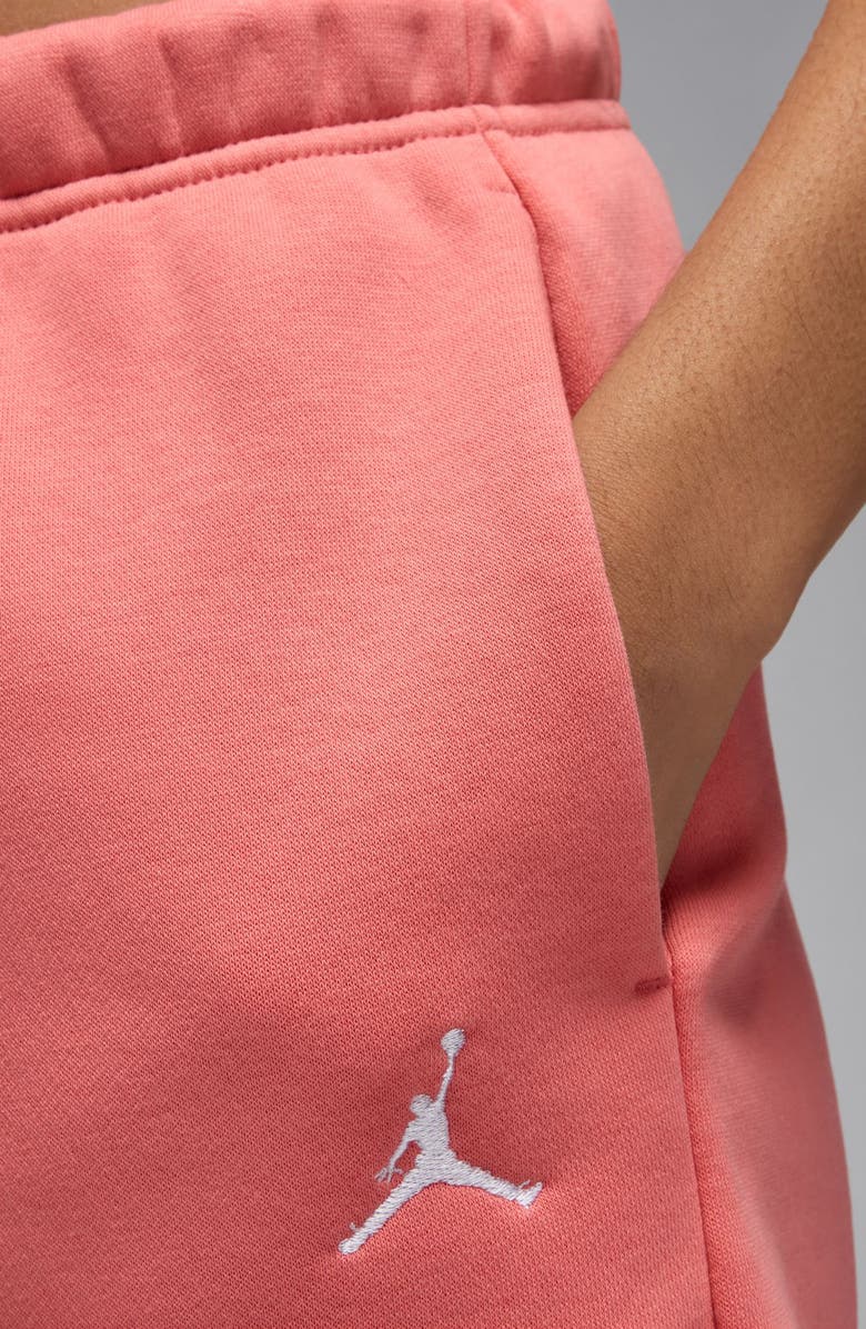 Jordan Brooklyn Fleece Sweat Shorts, Alternate, color, Pink Salt/ White