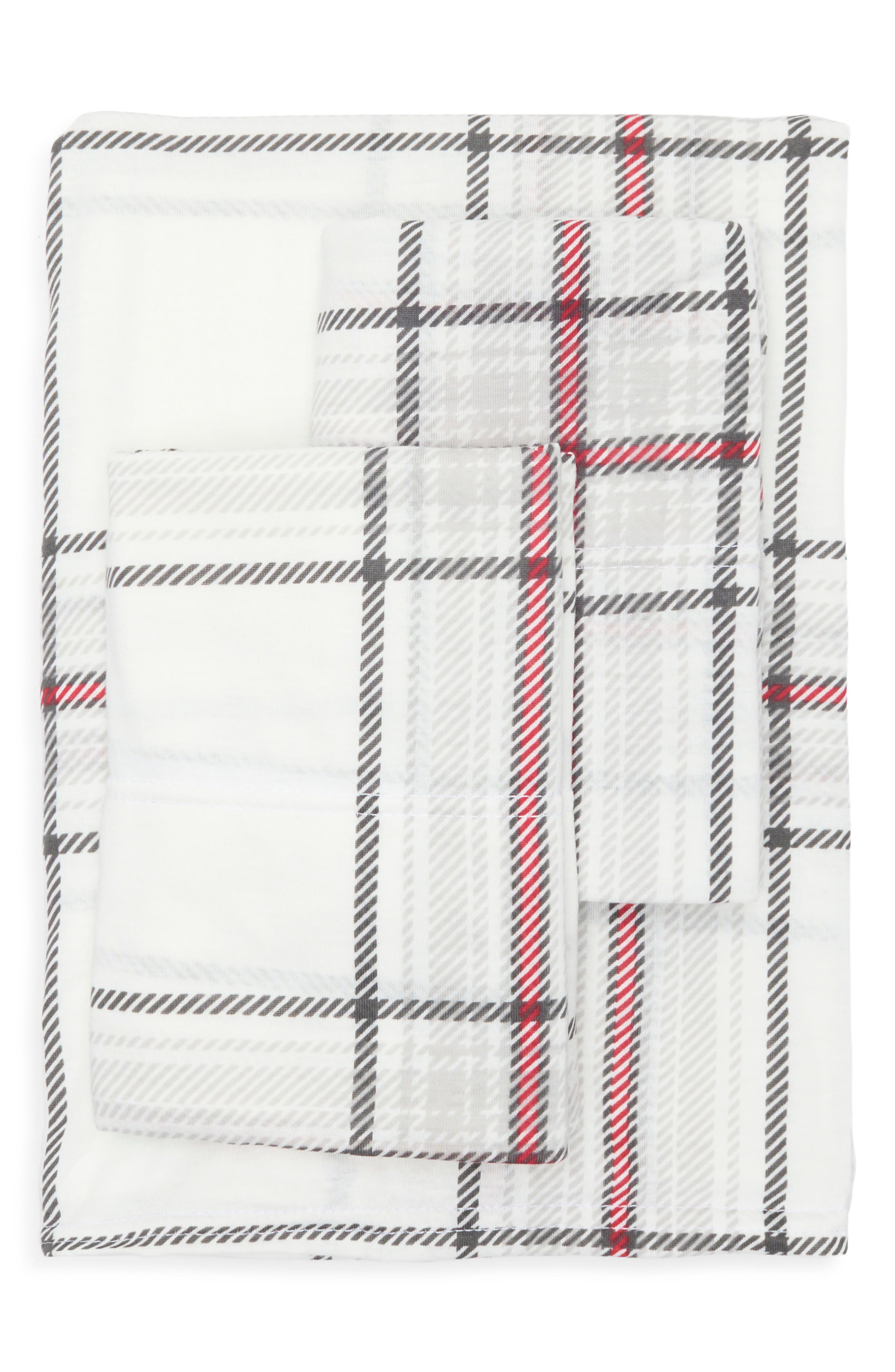 Plaid Jersey Sheet Set