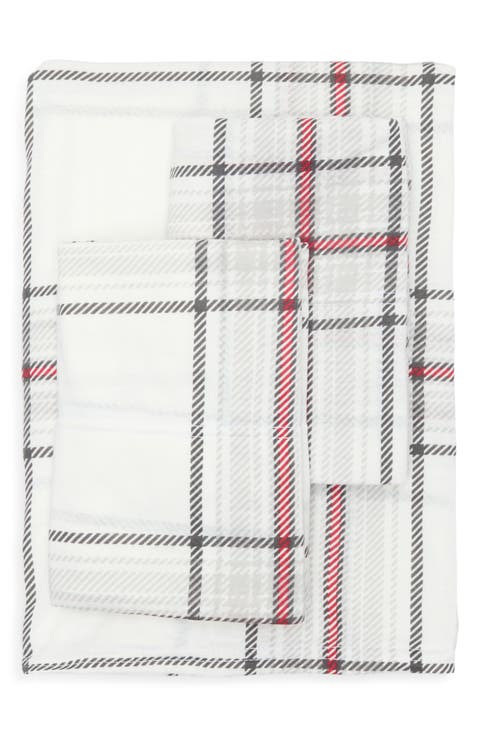 Plaid Jersey Sheet Set