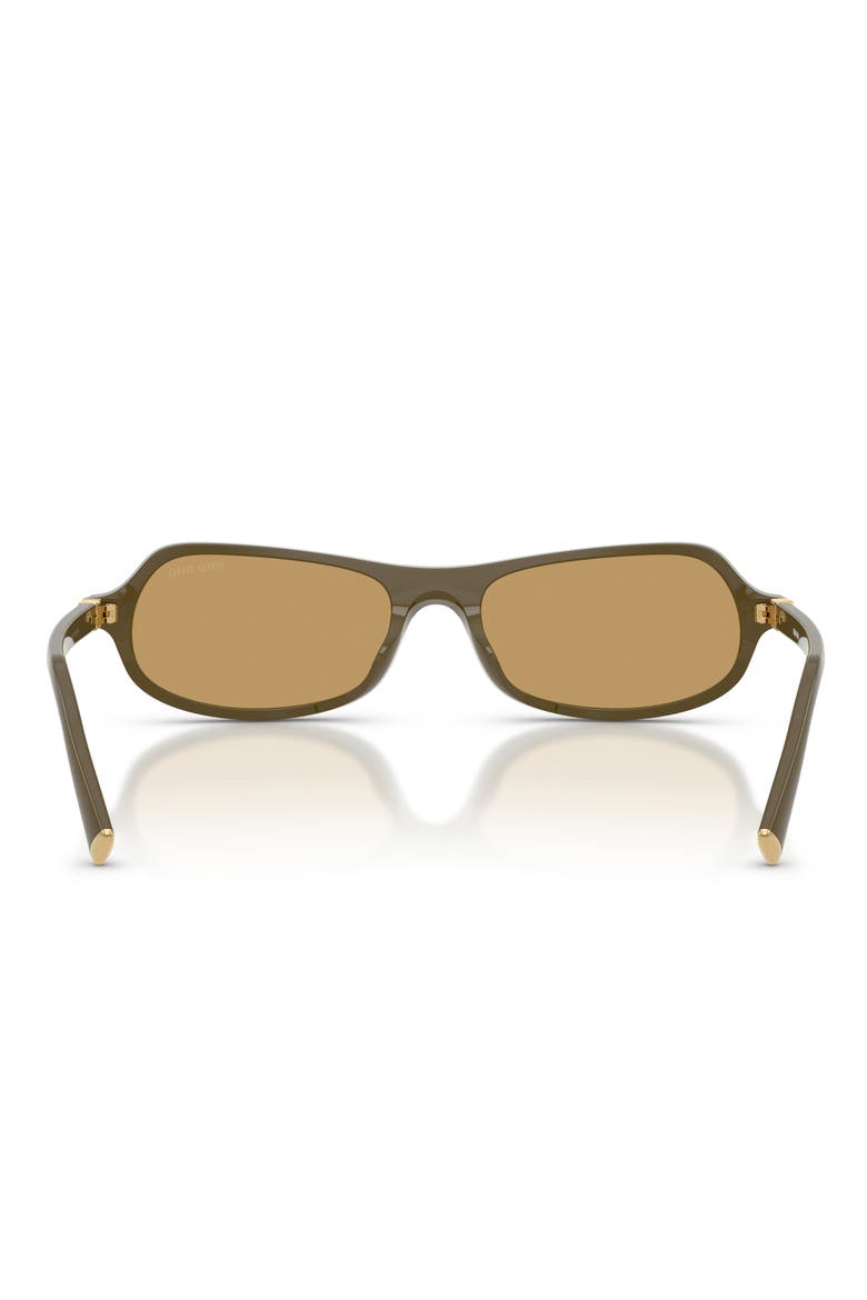 55mm Irregular Sunglasses, Alternate, color, GREEN / BROWN