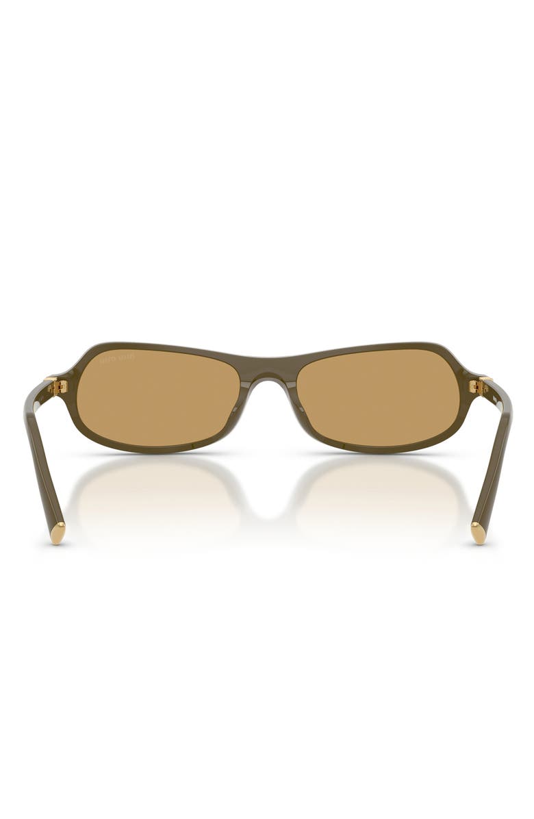 Miu Miu 55mm Irregular Sunglasses, Alternate, color, Green / Brown