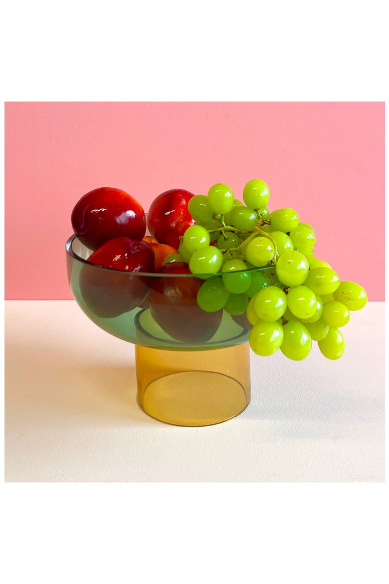 Tip Top Glass Bowl, Alternate, color, YELLOW/ GREEN