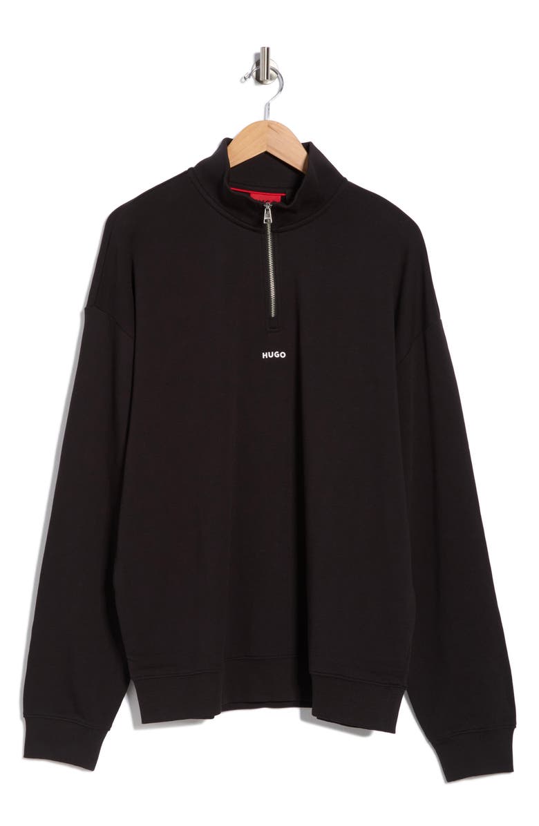 HUGO Durty Half Zip Pullover, Alternate, color, Black