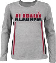 PROFILE Women's Profile Heather Gray Alabama Crimson Tide Plus Size Side Stripe Fleece Pullover Sweatshirt