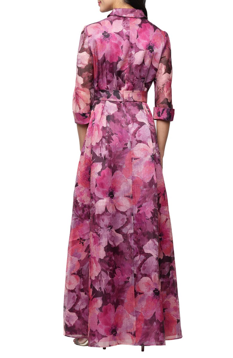 Alex Evenings Floral Organza Ballgown, Alternate, color,