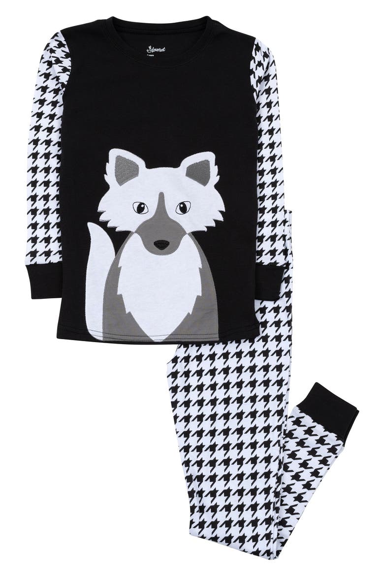 Kids Cotton Two-Piece Printed Holiday Pajamas, Main, color, WHITE