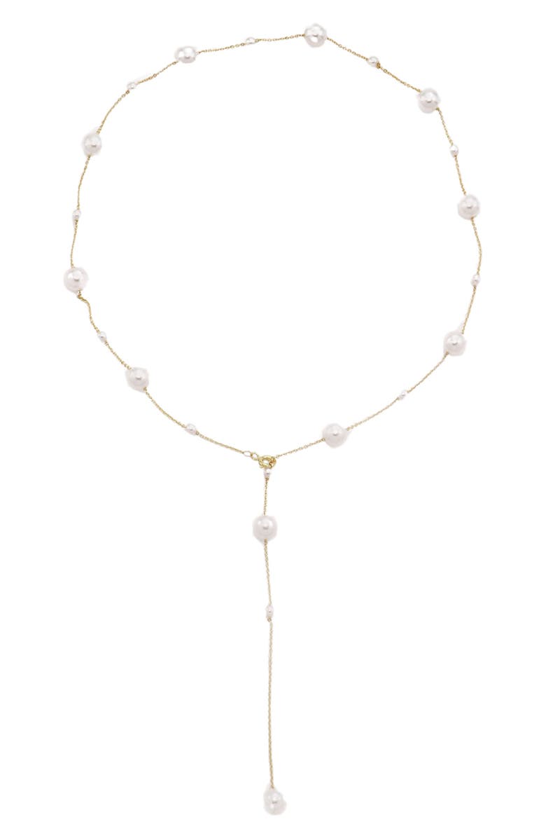 Petit Moments Elenor Imitation Pearl Station Y-Necklace, Main, color, 
