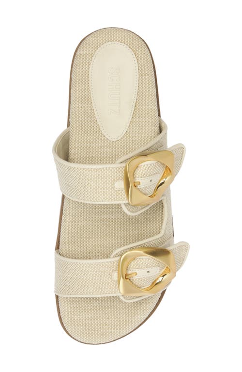 Shop Schutz Olga Buckle Sporty Slide Sandal In Oyster