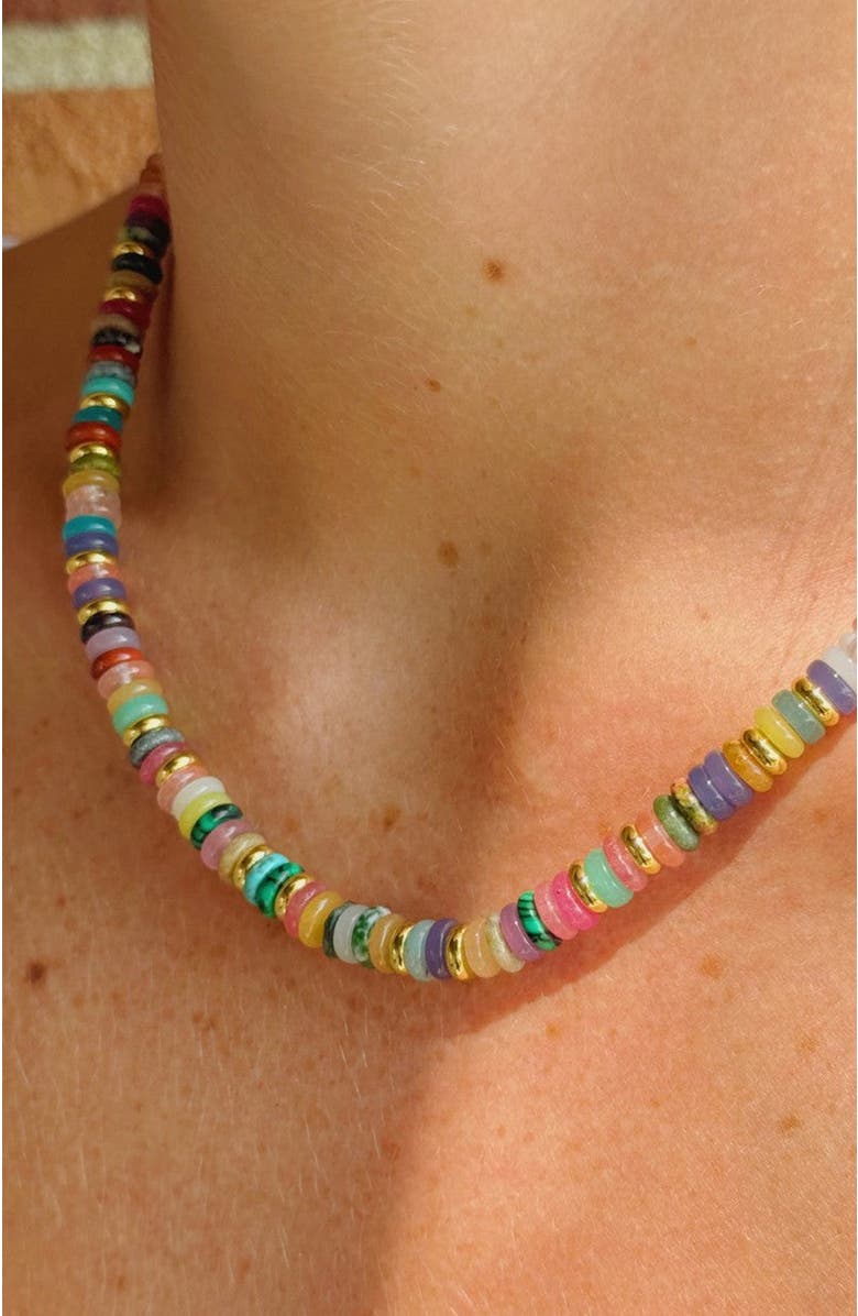 Little Sky Stone Olivia Gemstone Necklace, Alternate, color, Multicolored