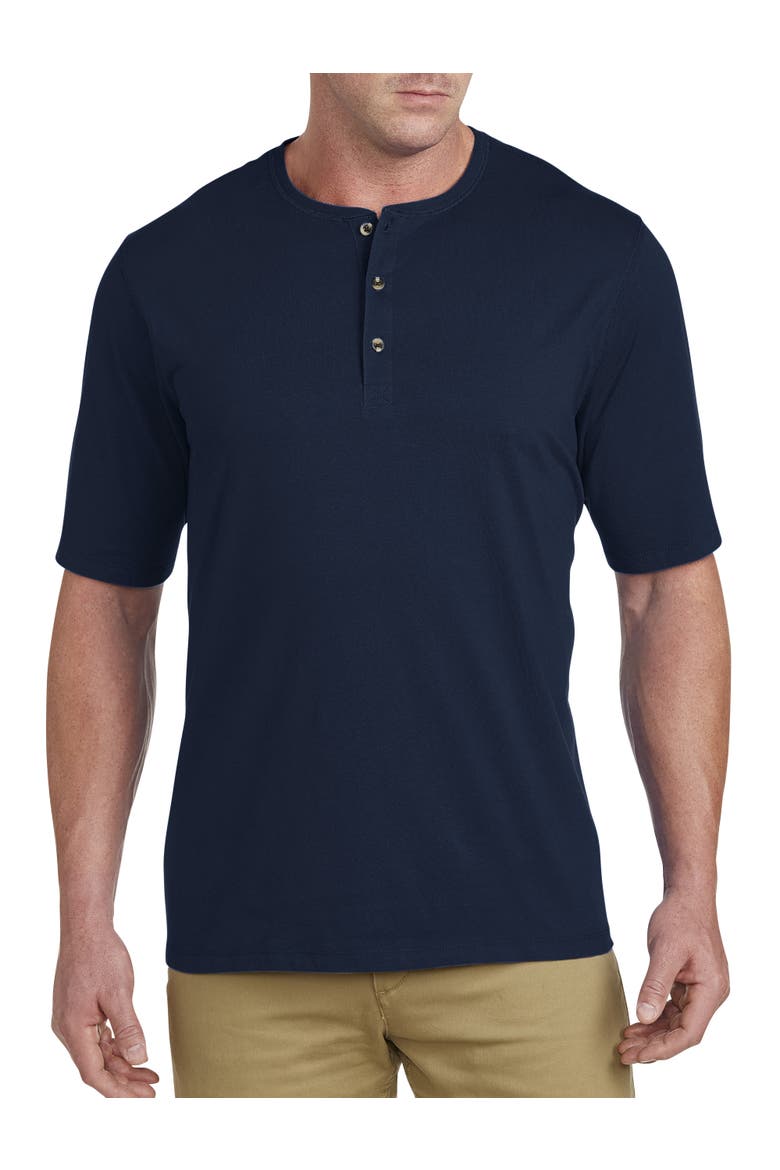 Wicking Jersey Henley Shirt, Main, color, NAVY