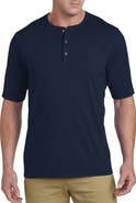 Harbor Bay by DXL Wicking Jersey Henley Shirt