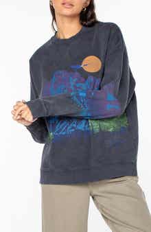 Roxy Line-Up Oversize Graphic Sweatshirt