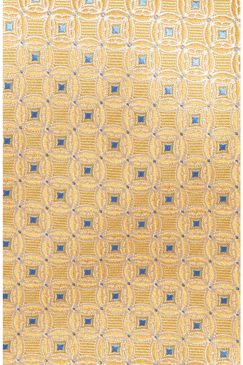 Medallion Silk Tie, Alternate, color, YELLOW