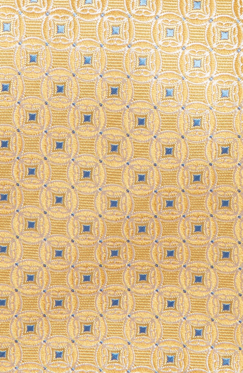Canali Medallion Silk Tie, Alternate, color, Yellow