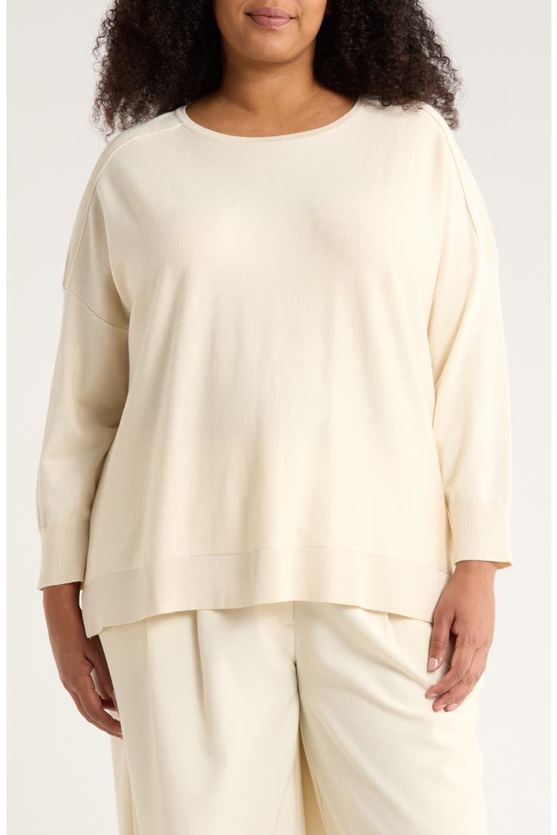 Boatneck Drop Shoulder Tunic, Main, color, CREAM