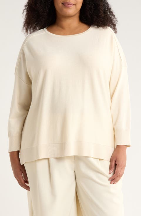 Boatneck Drop Shoulder Tunic (Plus)