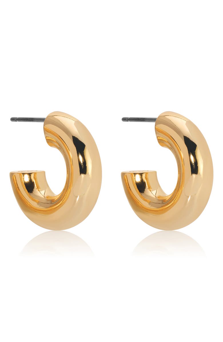 Ettika Mini Thick Classic Hoops, Alternate, color, Gold