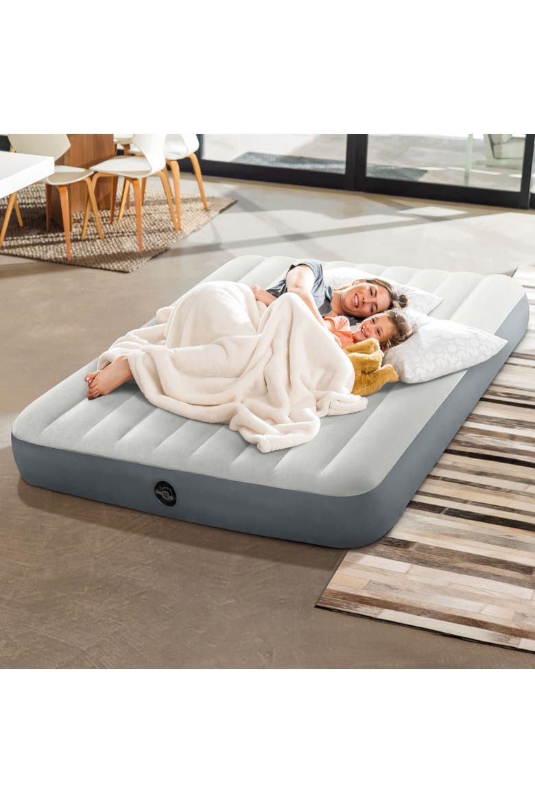 Intex Queen 10" Dura-Beam Fiber-Tech Air Mattress, Alternate, color, Gray