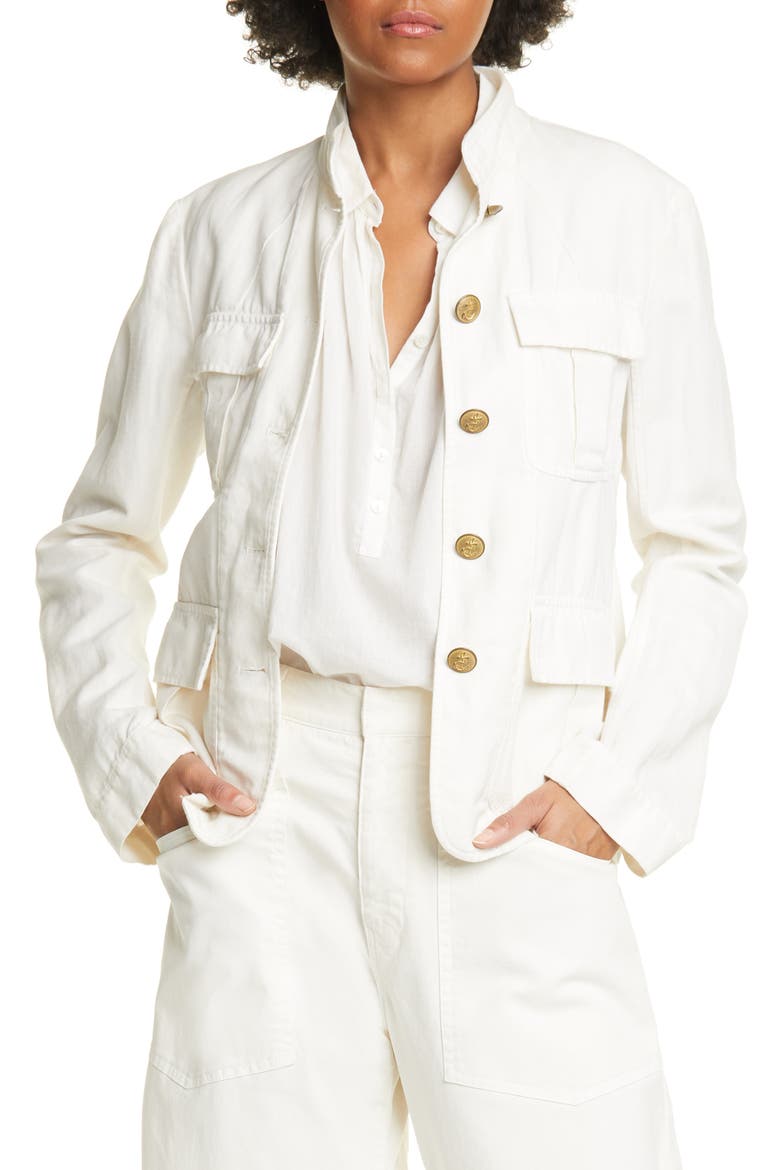 Cambre Jacket, Main, color, WHITE SAND