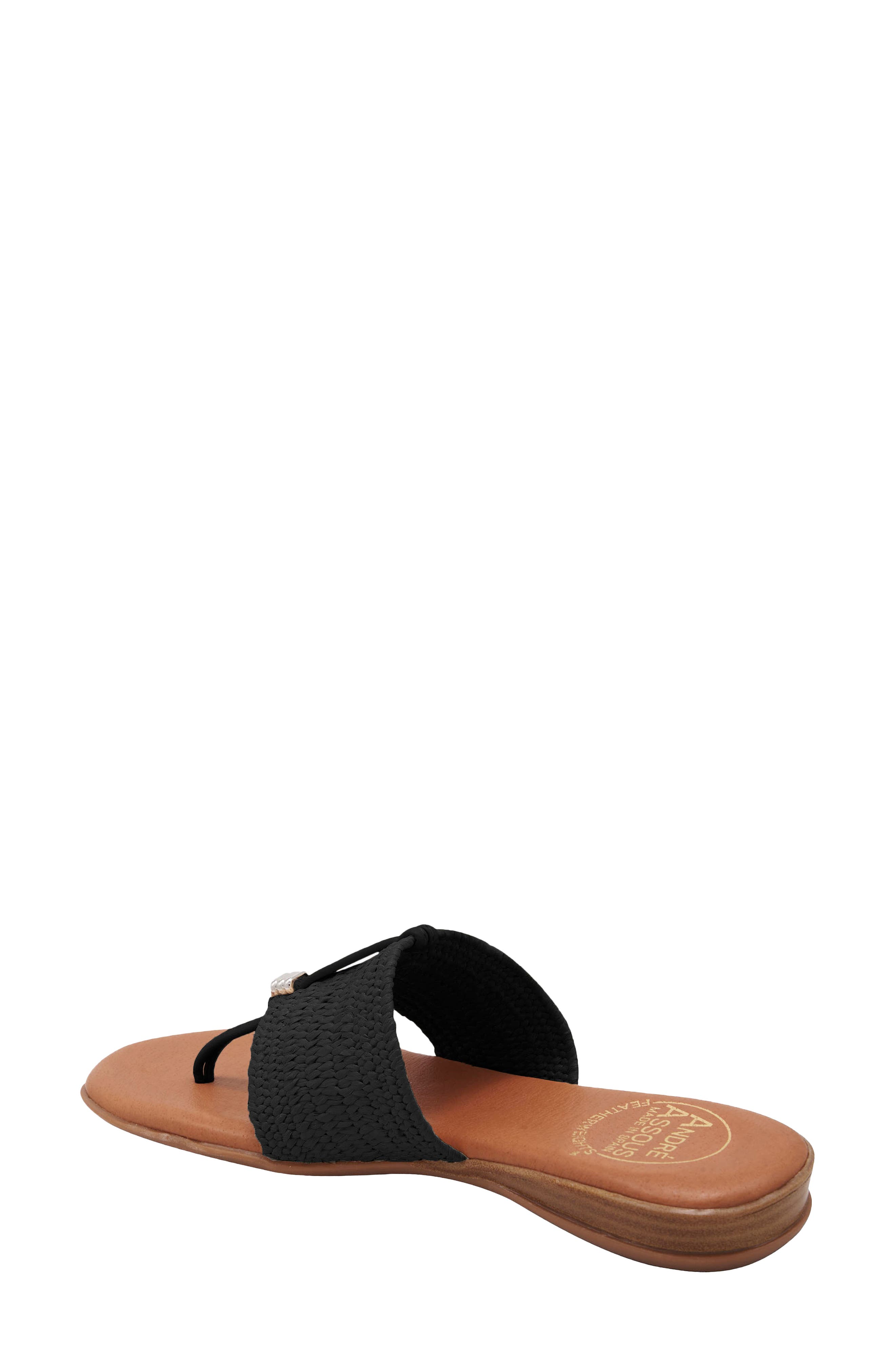 André Assous Nice Featherweight Woven Flip Flop, Alternate, color, Black