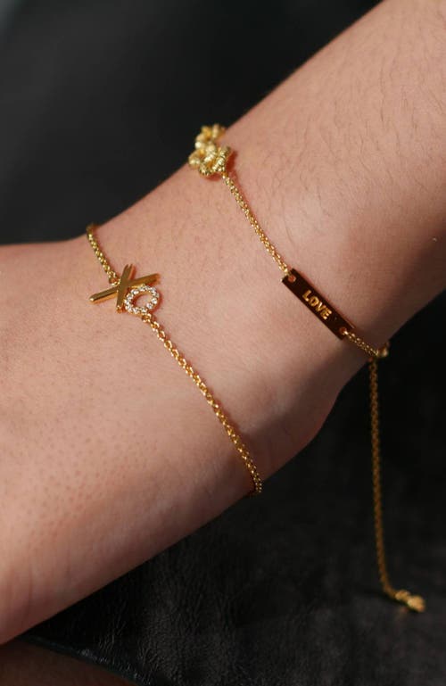 Gwen Beloti Xo Charm Bracelet In Gold