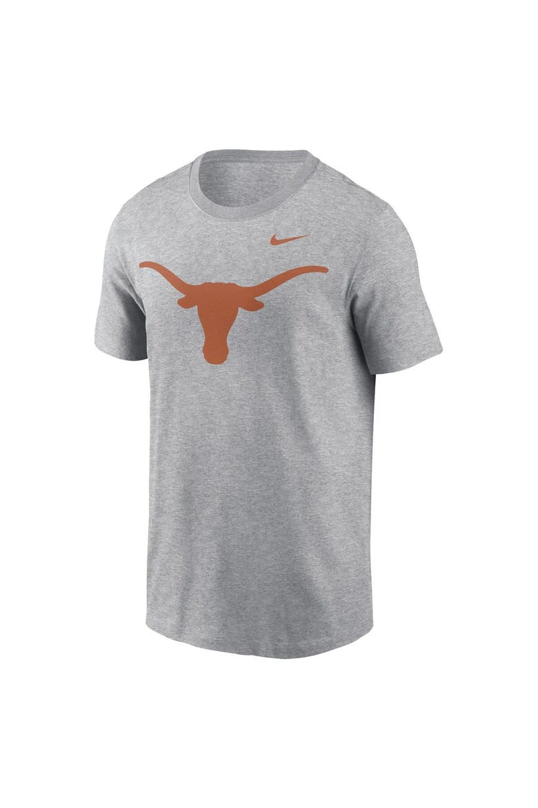 Men's Nike Heather Gray Texas Longhorns Primetime Evergreen Logo T-Shirt, Alternate, color, Heather Gray