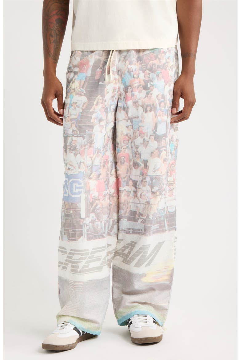 Lemon Print Drawstring Pants, Main, color, ANTIQUE WHITE
