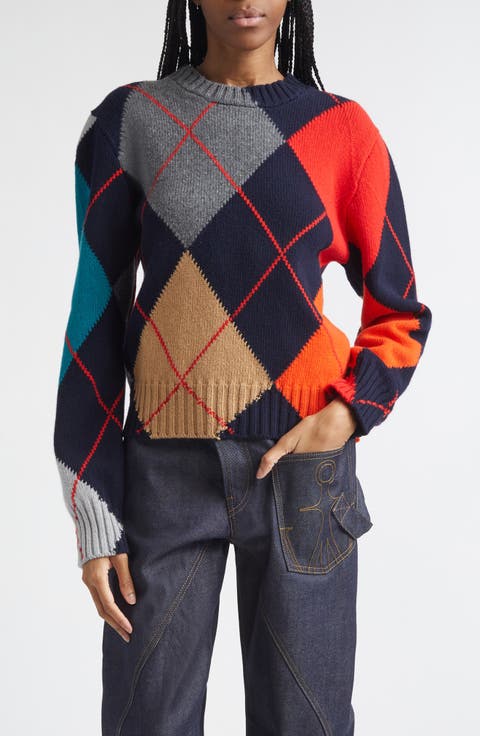 x Pringle of Scotland Argyle Wool Crewneck Sweater