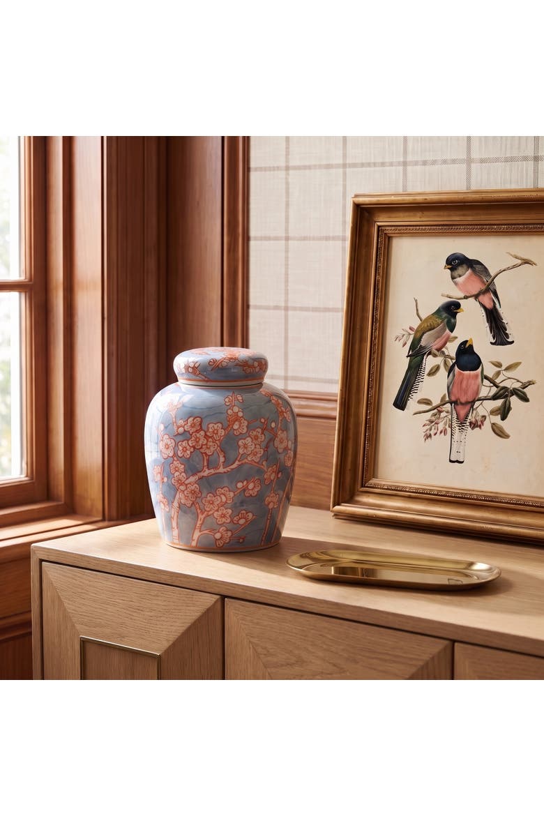 Decorative Ginger Jar with Lid, Alternate, color, Blue