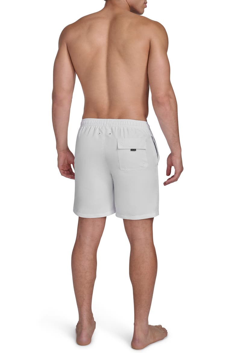 Core Volley Swim Trunks, Alternate, color, WHITE