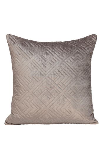 Parkland Collection Tufted Velvet Throw Pillow In Taupe