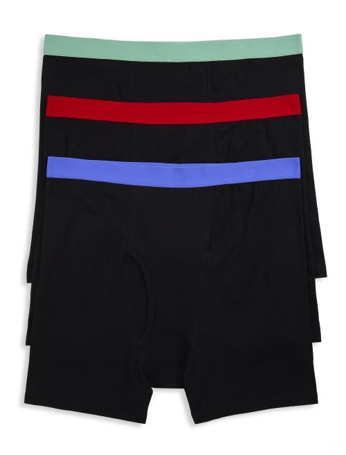 Harbor Bay By Dxl Big & Tall 3-pk Boxer Briefs In Black