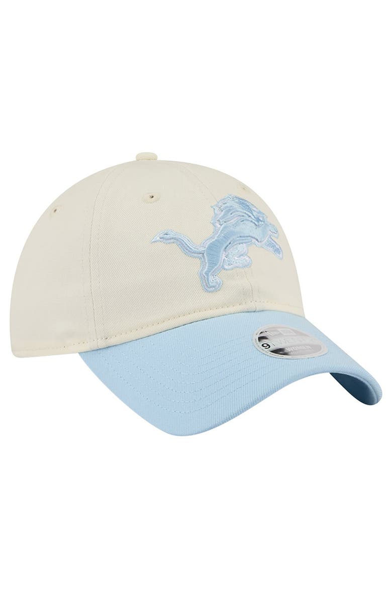 Women's New Era Cream/Coastal Blue Detroit Lions 9TWENTY Adjustable Hat, Alternate, color, Cream