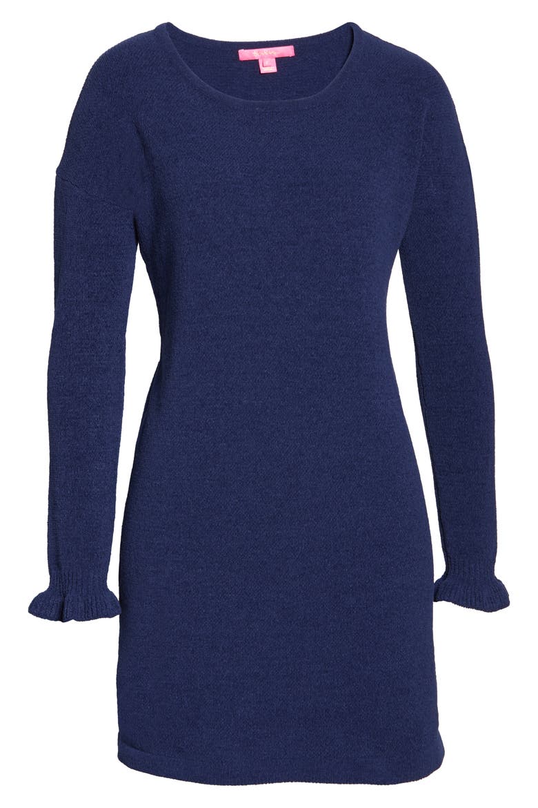 Galen Long Sleeve Sweater Dress, Alternate, color, TRUE NAVY