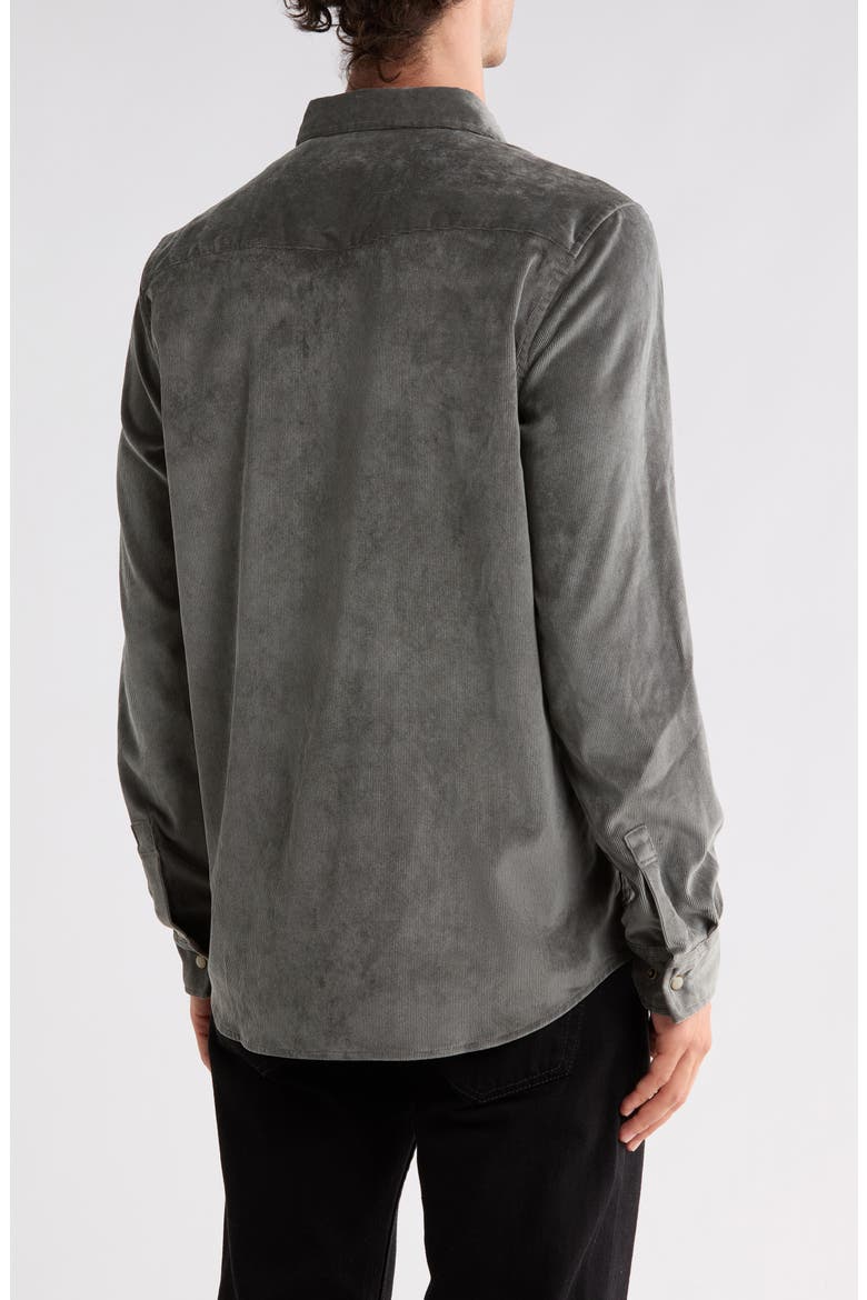 Stretch Corduroy Shirt, Alternate, color, GUNMETAL