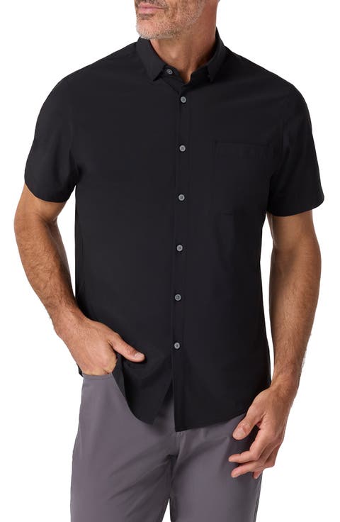 Leeward Trim Fit Short Sleeve Button-Up Shirt